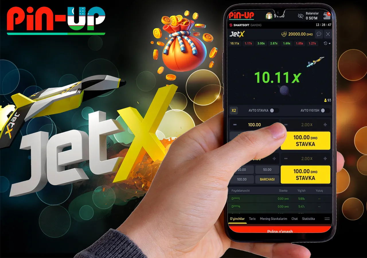 Космический слот PinUp JetX с приятными достижениями